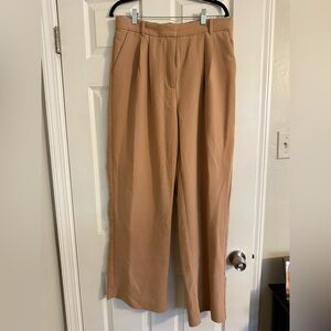 Abercrombie & Fitch Tan Pleated Trousers